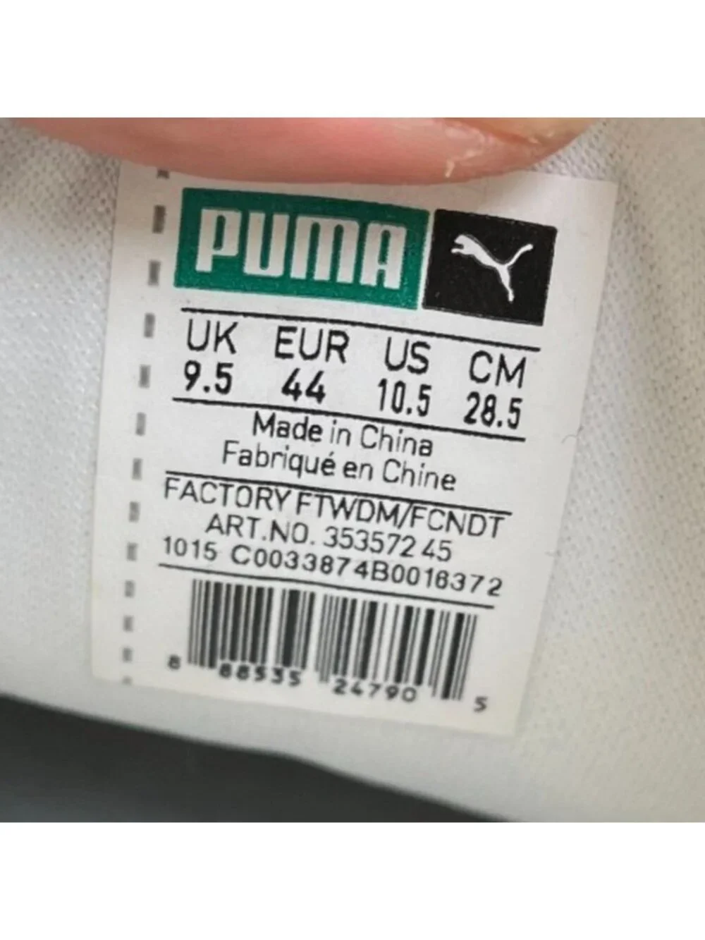 Puma Roma Basic Mens Size 10.5 White Black Athletic Lifestyle Shoes Sneakers